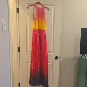 Jealous Tomato Pink and Yellow Ombre Maxi Dress